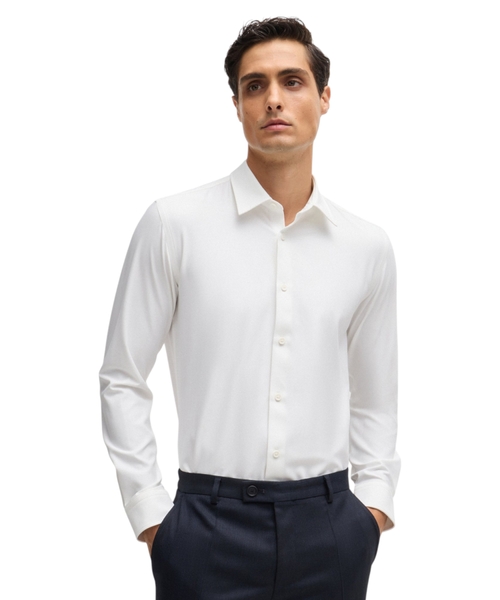 Dar biçimli elastik texniki parçadan köynək