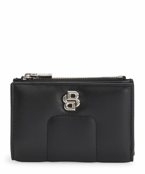 Quilted wallet with Double B monogram trim