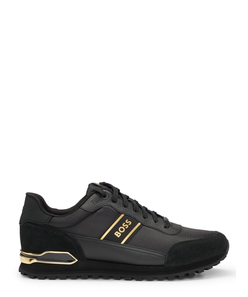 Suede-trimmed sneakers