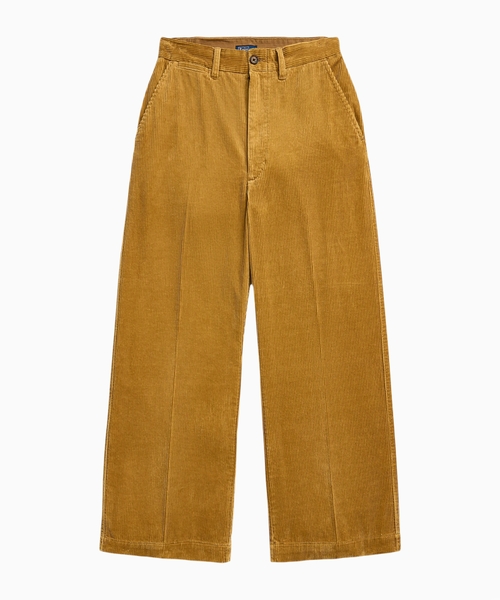 Corduroy trousers wide-Leg cropped pant