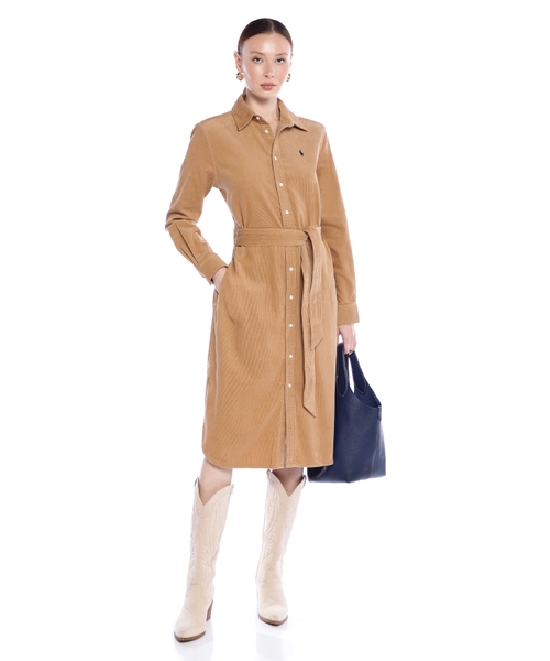 Logo detail shirt dress