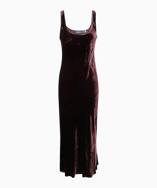 Velvet scoopneck tank dress