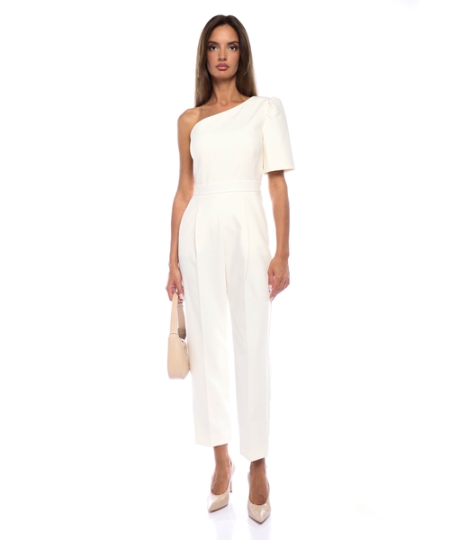 【関税＆送料込み】Max Mara One-Shoulder Short Jumpsuit In Max Mara Smalto One-Shoulder Jumpsuit - Bergdorf Goodman