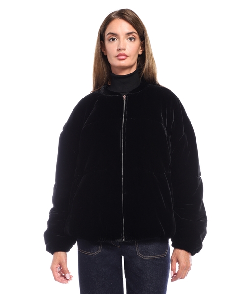 Velvet bomber jacket
