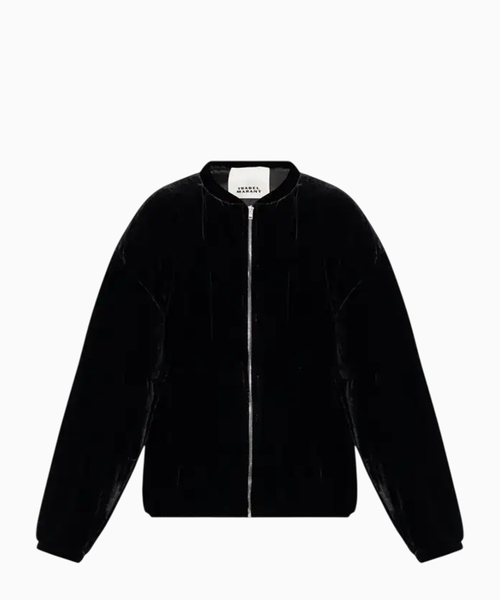 Velvet bomber jacket