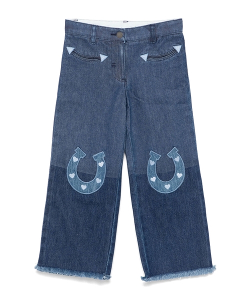 Horseshoe appliqué jeans