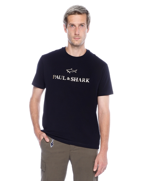 Loqo printli qısaqol T-shirt