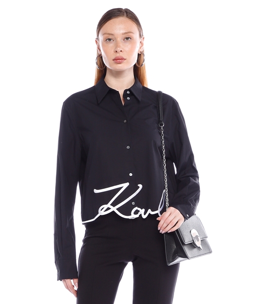 Karl Signature qısaldılmış köynək