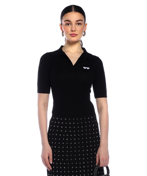 Polo with sunglasses detail