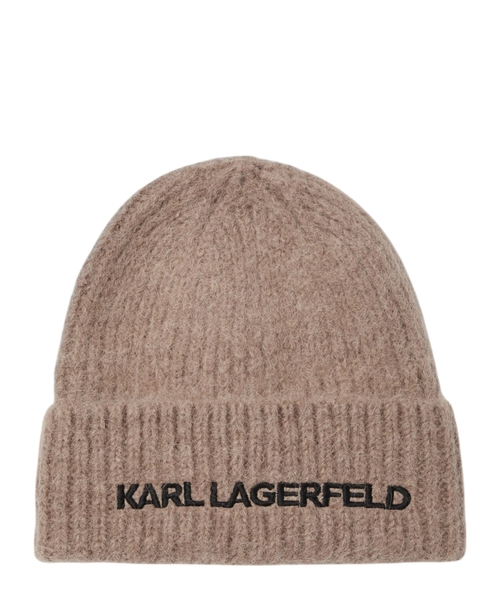 Logo embroidered beanie hat