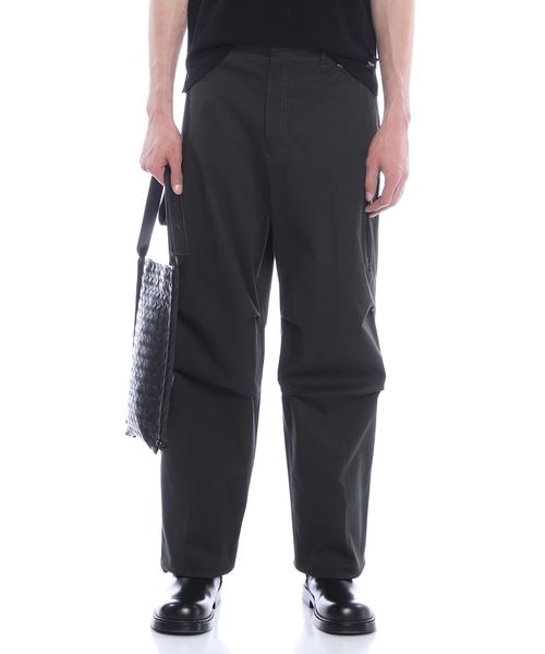 Габардиновые брюки свободного кроя