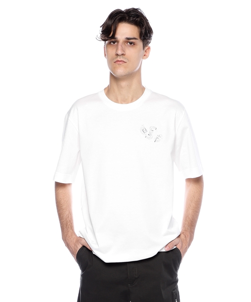 T-shirt embellished with rhinestones