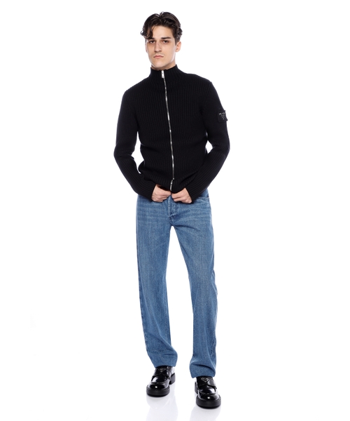 Wool zip-up cardigan | Emporium