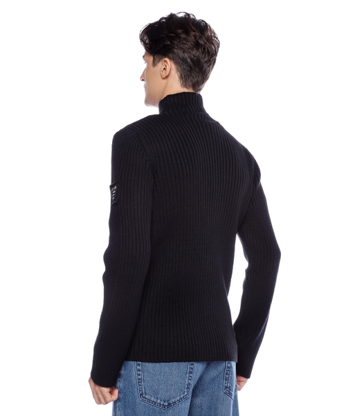 Wool zip-up cardigan | Emporium