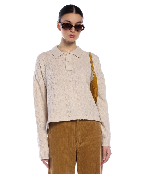 Поло-джемпер из шерсти и кашемира