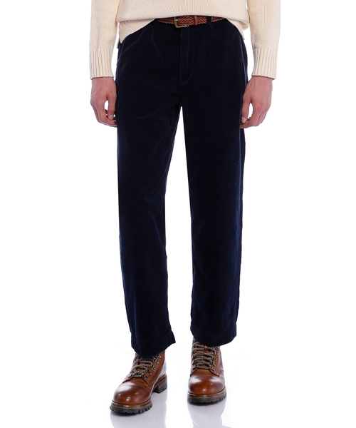 Straight-fit corduroy pants