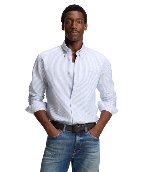 Oksford pambıq dar biçimli köynək