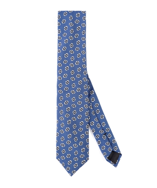Patterned silk tie