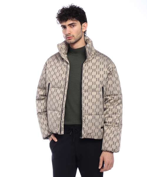 Monogram print quilted jacket