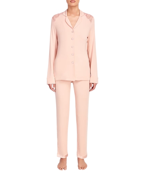 Pajamas with lace trim