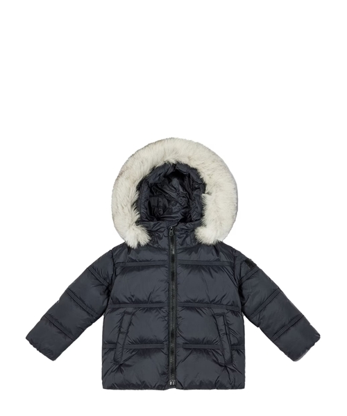 Clair down jacket with fur hood