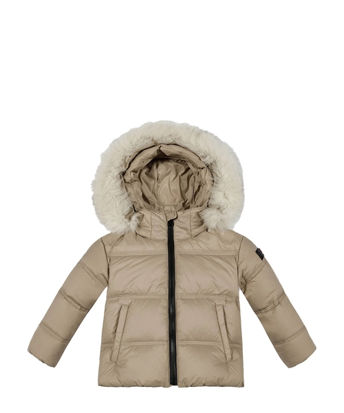 Clair down jacket with fur hood