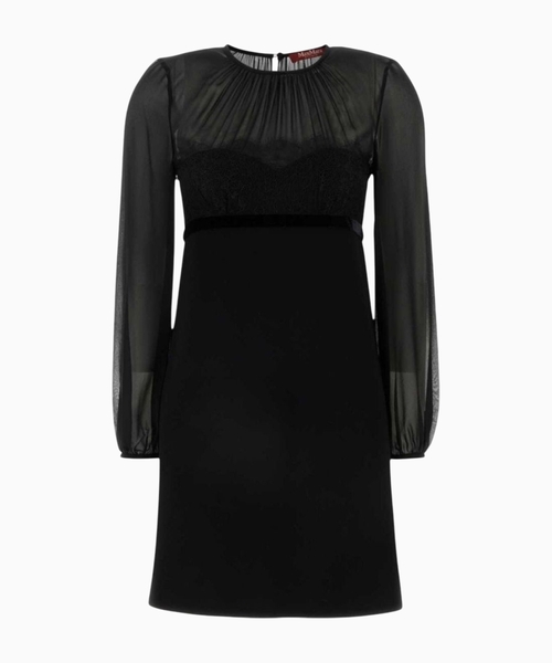 Mini dress with chiffon details