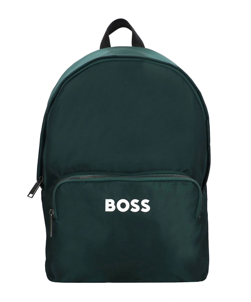 Adjustable-strap backpack with contrast logo