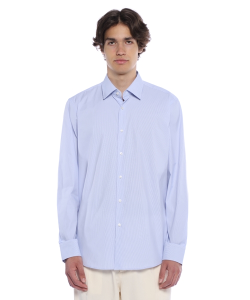 Regular fit shirt in striped twill