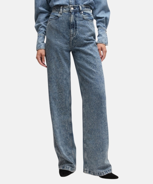 Enli biçimli denim şalvar