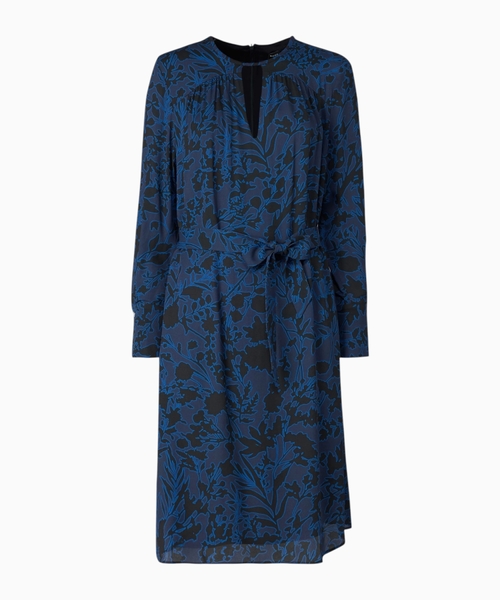 Long-sleeved dress with floral print