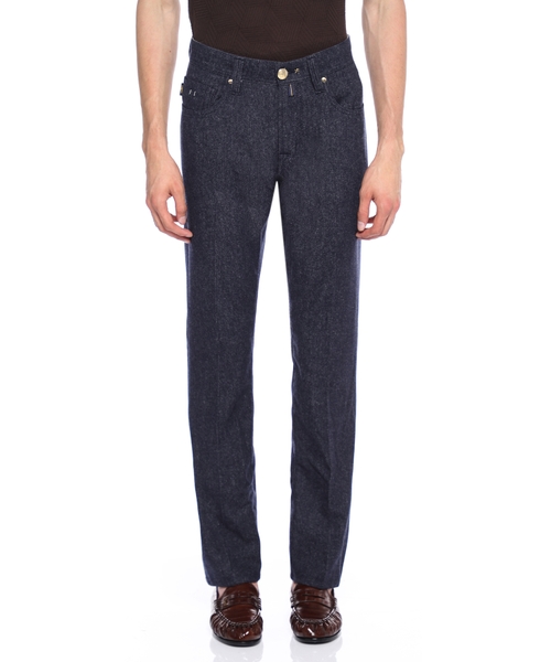 Düz biçimli Michelangelo denim şalvar