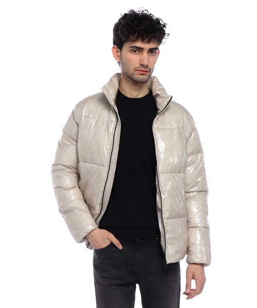 Quilted jacket with logo details