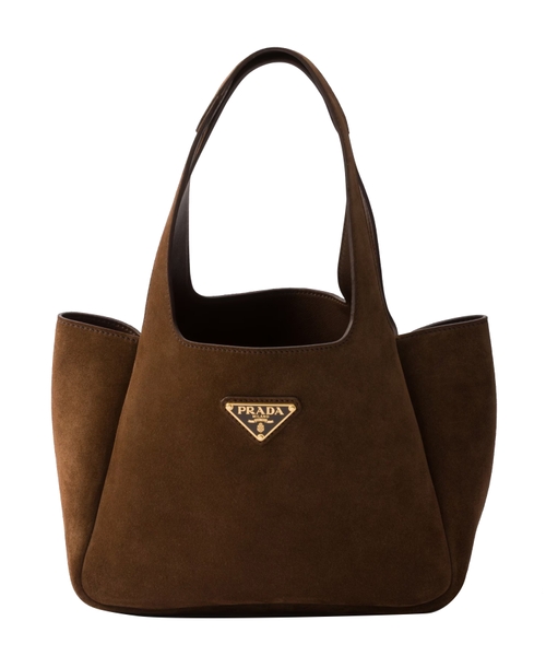 Mini suede shopping bag