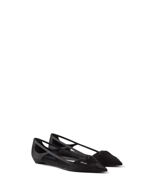 Satin cut-out ballerinas | Emporium