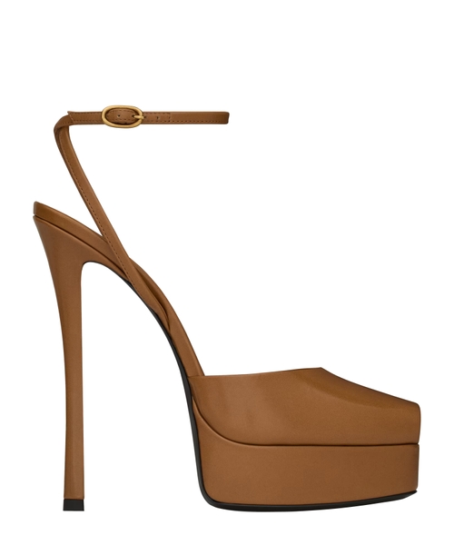 Dəri platformalı La Scandale səndəli