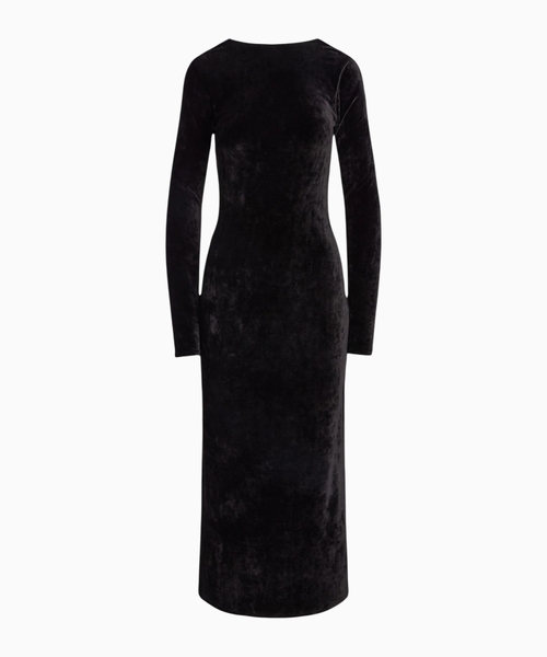 Midi dress with open back