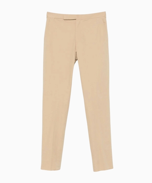 Straight-fit cotton trousers