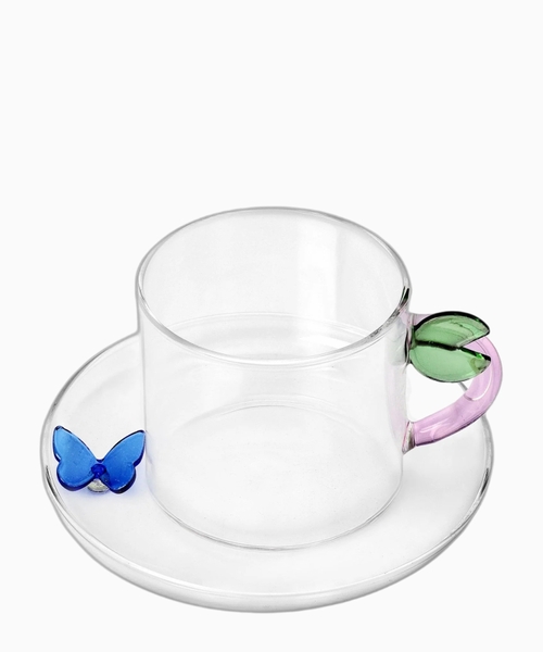 Teacup leaf w/ saucer butterfly