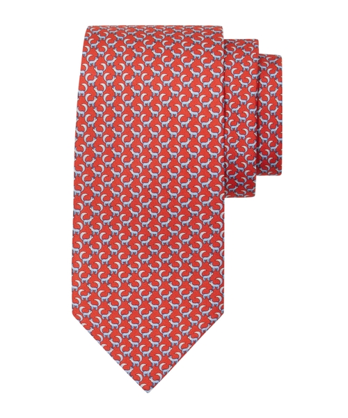 Paw print silk tie