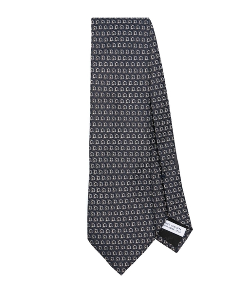 Gancini jacquard tie