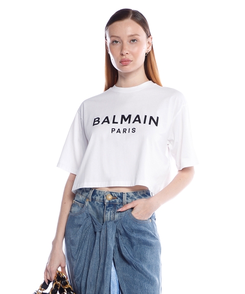 T-shirt with Balmain Paris print