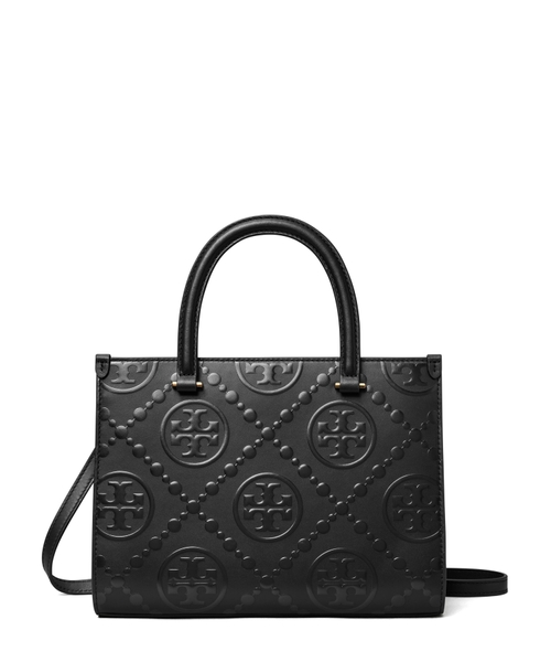 T Monogram Top-handle Embossed Tote bag