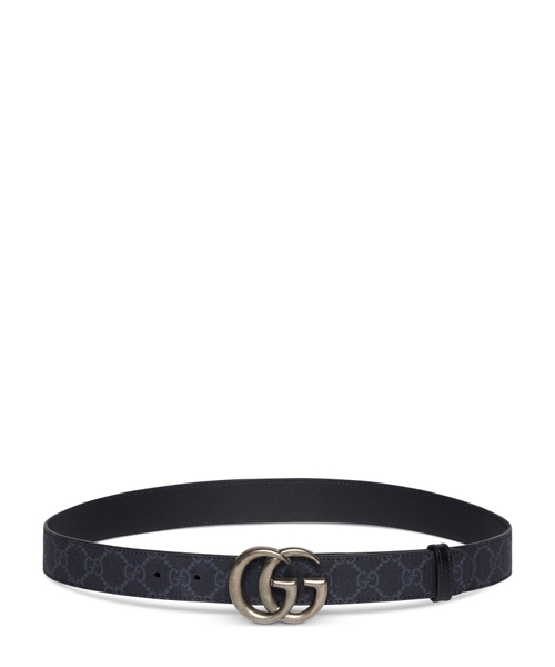Monogram printed belt with GG buckle