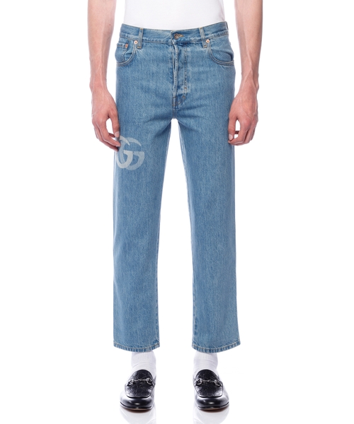 Lasered Double G Denim jeans