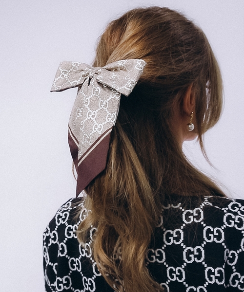 Silk jacquard scrunchie | Emporium display picture 1