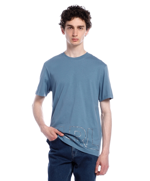 Metallic logo-print t-shirt