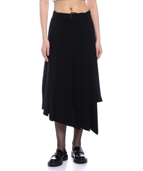 Asymmetric midi skirt