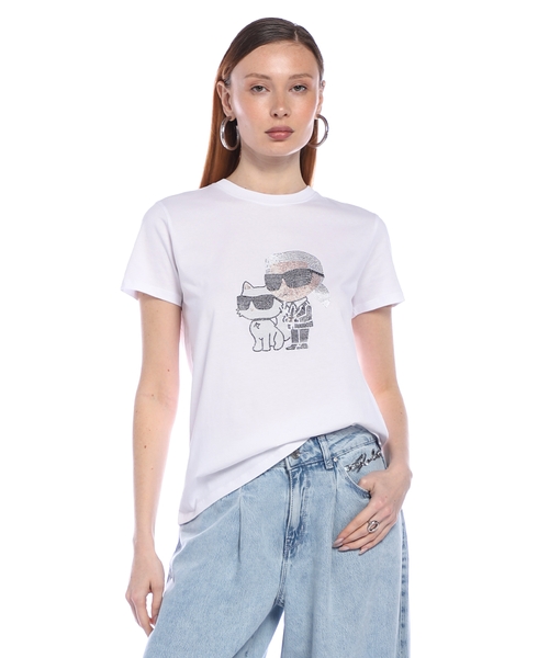 Ikon Karl & Choupette Rhinestone t-shirt