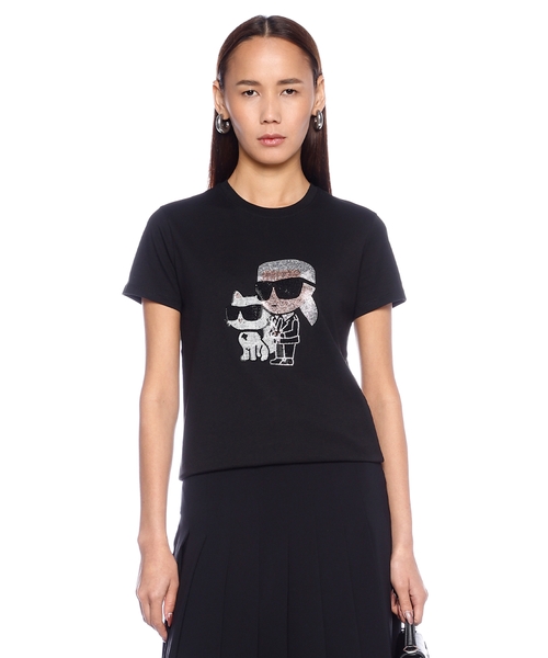 Ikon Karl & Choupette Rhinestone t-shirt